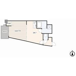 1DK 間取り図