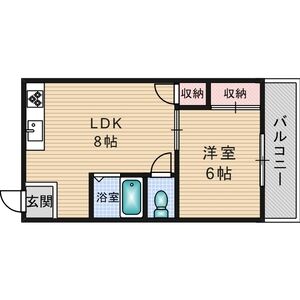 1LDK 間取り図