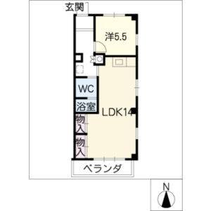1LDK 間取り図