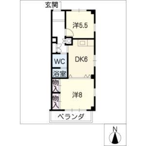2DK 間取り図
