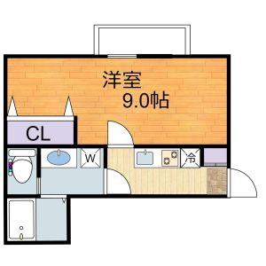 1K 間取り図