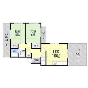 2LDK 間取り図
