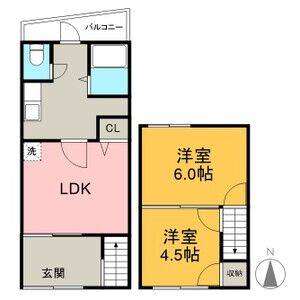 2DK 間取り図
