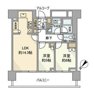 2LDK 間取り図