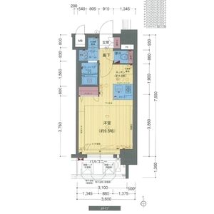 1K 間取り図