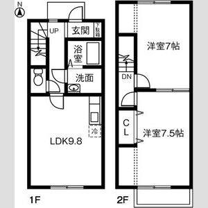 2LDK 間取り図