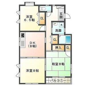 3DK 間取り図