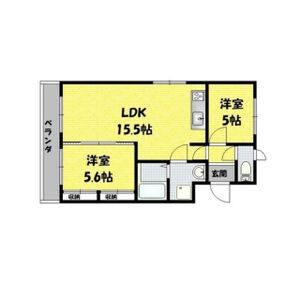 2LDK 間取り図