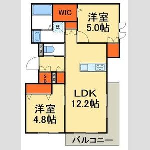 2LDK 間取り図