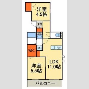 2LDK 間取り図