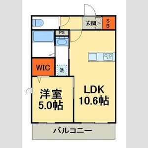1LDK 間取り図