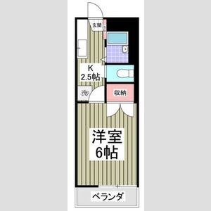 1K 間取り図