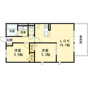2LDK 間取り図