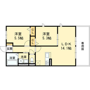 2LDK 間取り図