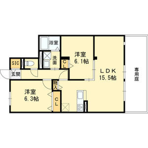 2LDK 間取り図