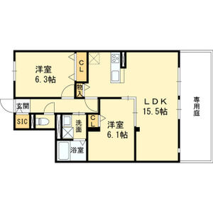 2LDK 間取り図