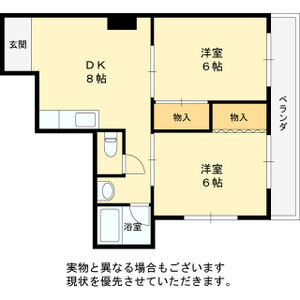 2DK 間取り図