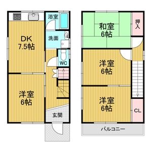 4DK 間取り図