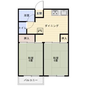 2DK 間取り図