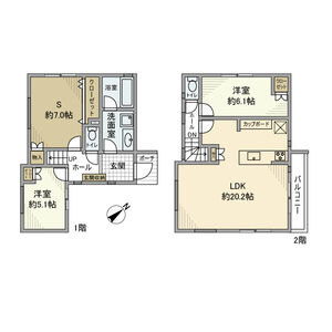 2LDK 間取り図