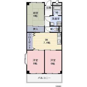 3DK 間取り図