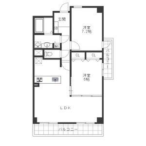 2LDK 間取り図