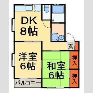 2LDK 間取り図