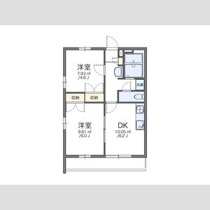 2DK 間取り図
