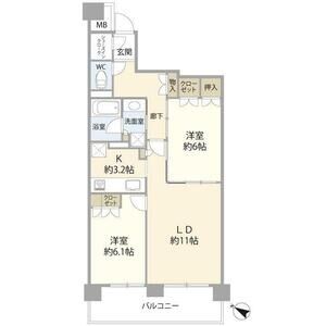 2LDK 間取り図