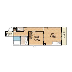 1DK 間取り図