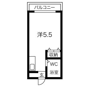 ワンルーム 間取り図