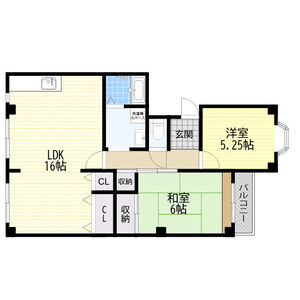 2LDK 間取り図