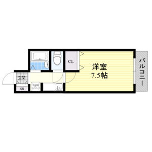1K 間取り図