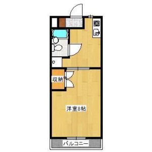 1DK 間取り図