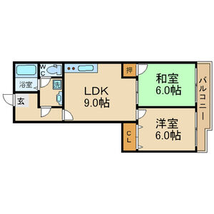2LDK 間取り図