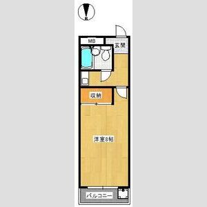 1K 間取り図