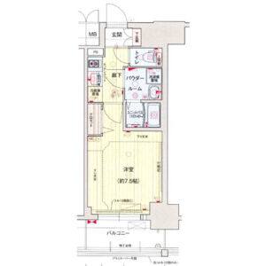1K 間取り図