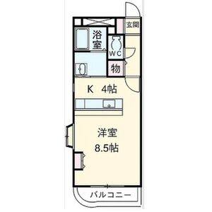 1K 間取り図