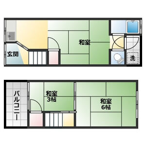 3DK 間取り図