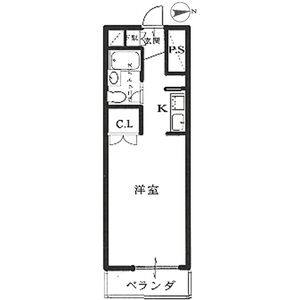 1K 間取り図