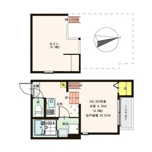 1K 間取り図