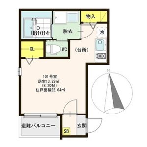 ワンルーム 間取り図
