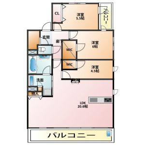 3LDK 間取り図