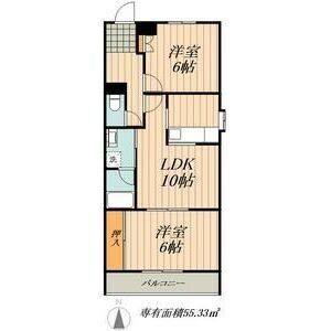 2LDK 間取り図