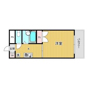 1K 間取り図