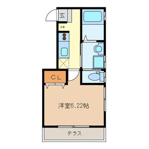 1K 間取り図