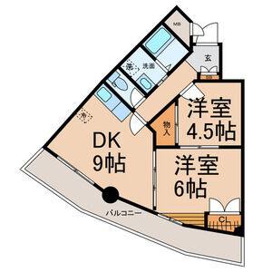 2DK 間取り図