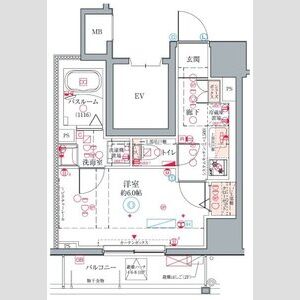 1K 間取り図