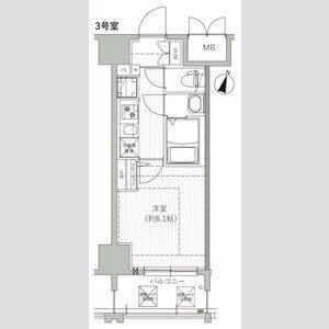 1K 間取り図