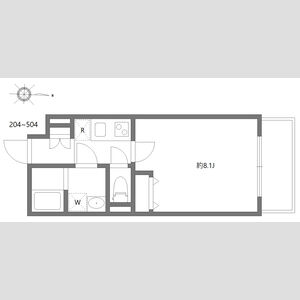1K 間取り図